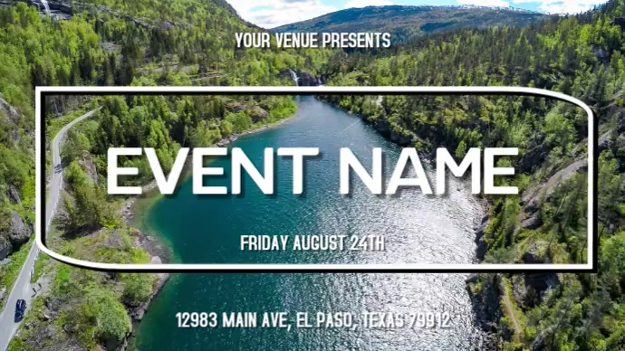 Yellow Modern & Minimal Event Announcement Poster Digital Display Video ...