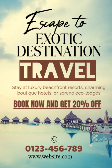 Copy of Yellow Modern & Minimal Exotic Destination Travel Poster ...
