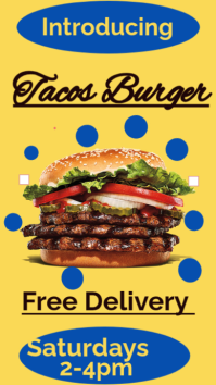黄色 Food Delivery Promotion Digitalt display Template