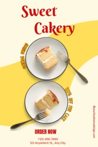 Yellow Modern & Minimal Food Promo Retractable Banner  Poster template