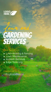 Yellow Modern & Minimal Garden Services Instagram Story template