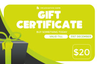 Yellow Modern & Minimal Gift Certificate  Poster template