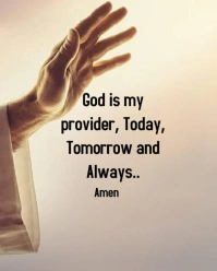 Yellow Modern & Minimal God Is My Provider Today's Bible Quote Instagram Portrait template