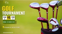 Yellow Modern & Minimal Golf Tournament  Digital Display (16:9) template
