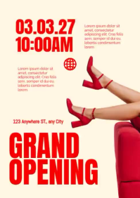 Yellow Modern & Minimal Grand Opening Event A3 Video template
