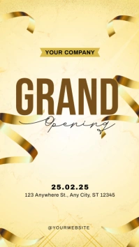 Yellow Modern & Minimal Grand Opening Instagr Instagram Story template
