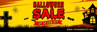 Yellow Modern & Minimal Halloween Sale Tajuk Twitter Banner template