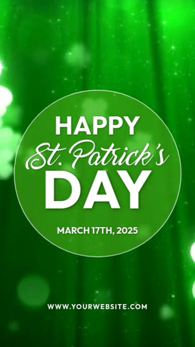 Yellow Modern & Minimal Happy St. Patrick's Day Instagram Story template