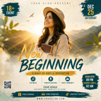 Yellow Inspirational Event Instagram Post Template