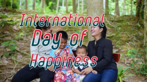 Yellow Modern & Minimal International Day Of Happiness Youtube Thumbnail YouTube-miniature template