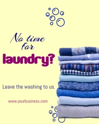 Yellow Modern & Minimal Laundry Instagram Portrait template
