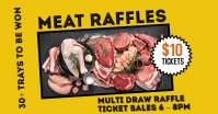 Yellow Modern & Minimal Meat Raffle Facebook template