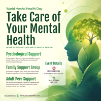 Yellow Mental Health Awareness Message Instagram Template