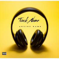 Yellow Modern & Minimal Music Album Cover Album Cover Albumhoes template