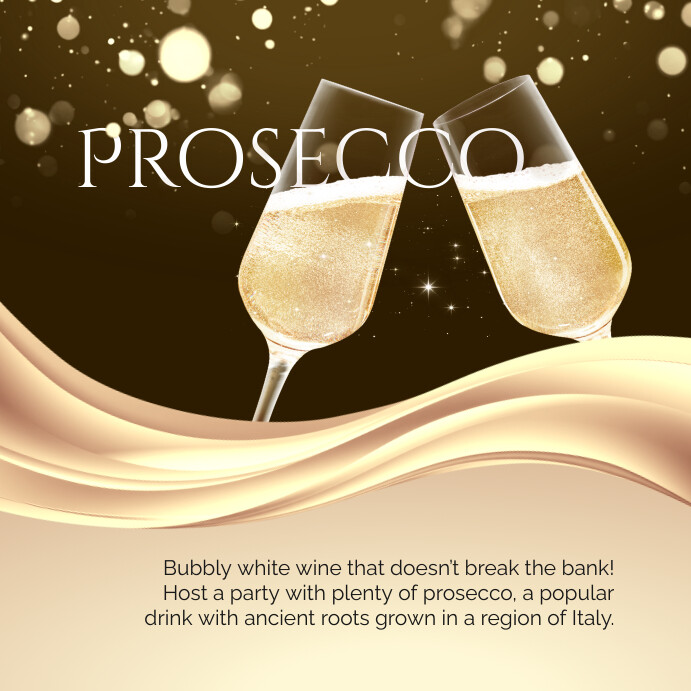 Copy of Yellow Modern & Minimal National Prosecco Day | PosterMyWall