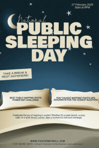 Giallo Public Sleeping Day Plakat Template