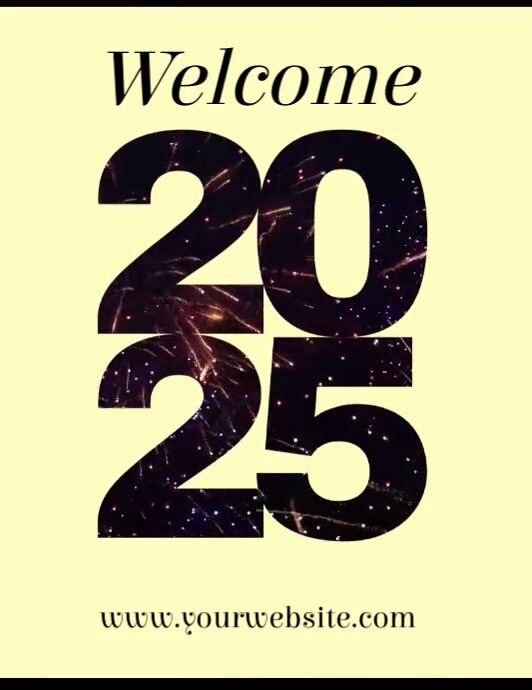 Yellow Modern & Minimal New Year Flyer (us Letter) Template | PosterMyWall