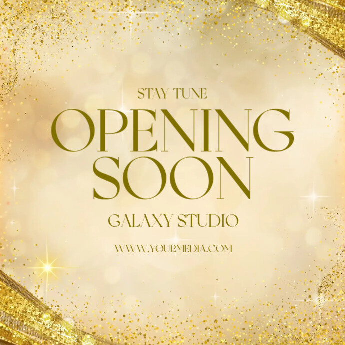 Opening Soon Templete Yellow modern & minimal opening soon square (1:1) Template | PosterMyWall