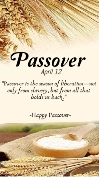 Yellow Modern & Minimal Passover Seder Facebook Story template