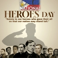 Yellow Modern & Minimal Philippines Heroes Da Сообщение Instagram template