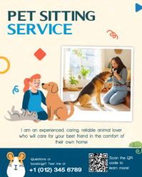 Yellow Pet Sitting Service Instagram Portrait Template