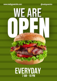 Kuning Restaurant Opening Hours A4 Template