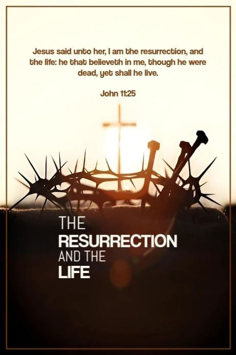 Yellow Modern & Minimal Resurrection and Life Poster Template ...