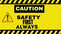 Yellow Modern & Minimal Safety Caution Sign  Youtube Thumbnail template