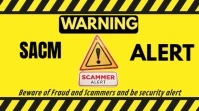 Yellow Modern & Minimal Scam Alert Sign Youtube Thumbnail template