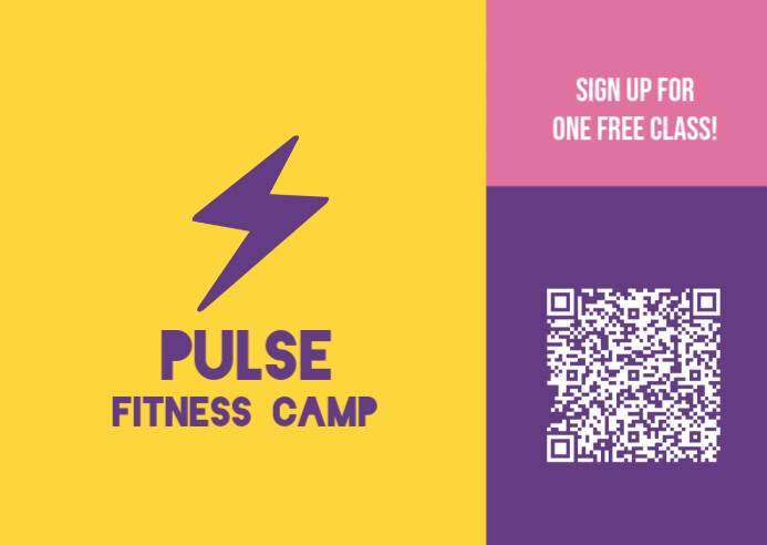Yellow Modern & Minimal Scan Barcode Kartu Pos 明信片 template