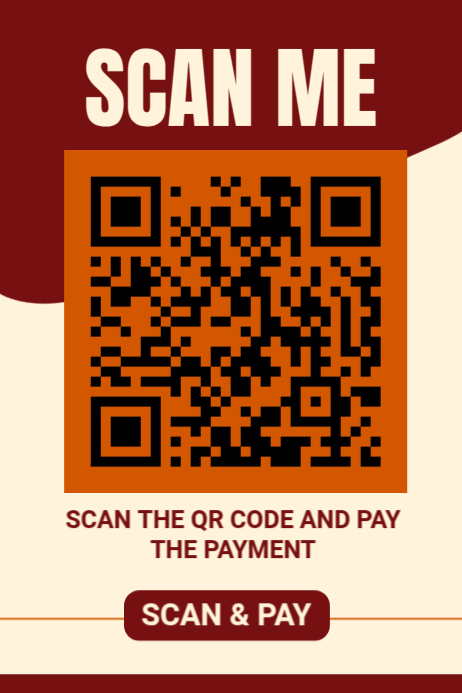 Yellow Modern & Minimal Scan Me  Poster template