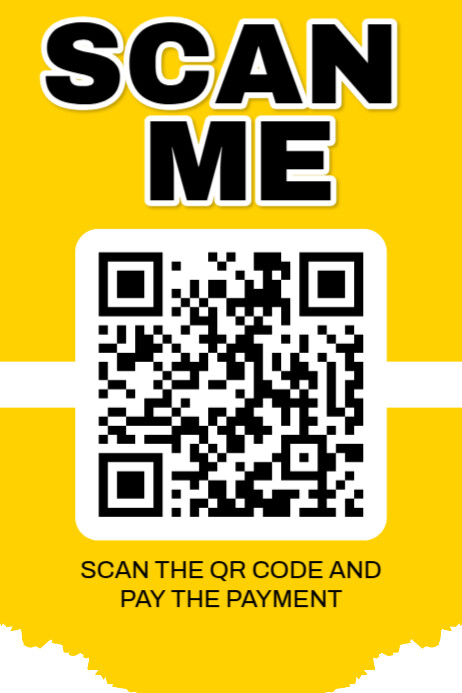Qr Code Scanner Poster Format Copy of Yellow Modern & Minimal Scan Qr Code Poster | PosterMyWall