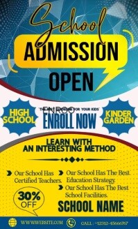Yellow Modern & Minimal School Admission Open Us Legal template