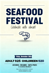 Yellow Modern & Minimal Seafood Festival Tumblr Graphic template