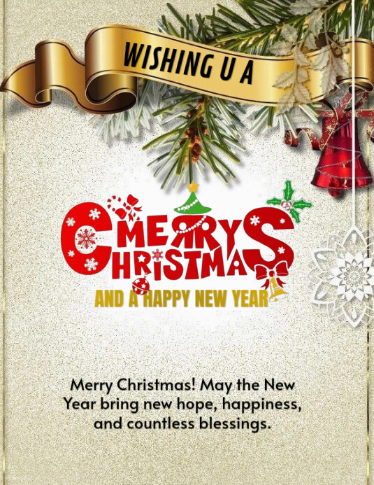 Yellow Modern & Minimal Season Greetings Flyer (us Letter) Template ...