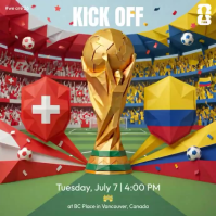 Yellow Modern & Minimal Soccer Match Announcement Instagram Post Video Instagram-Beitrag template