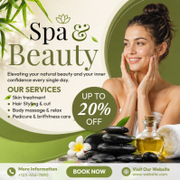 White Spa and Beauty Services Instagram Post Template