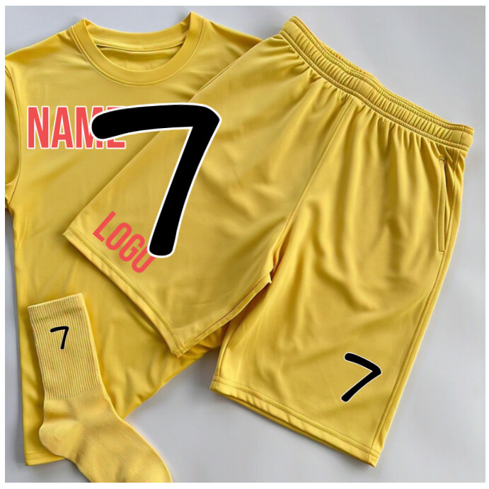 Yellow Modern & Minimal Sports Jersey Set Instagram Post template