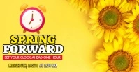 Yellow Modern & Minimal Spring Forward Gambar Bersama Facebook template