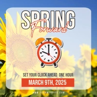 Yellow Modern & Minimal Spring Forward Pos Instagram template