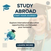 Yellow Modern & Minimal Study Abroad Program Social Media Template Instagram Post