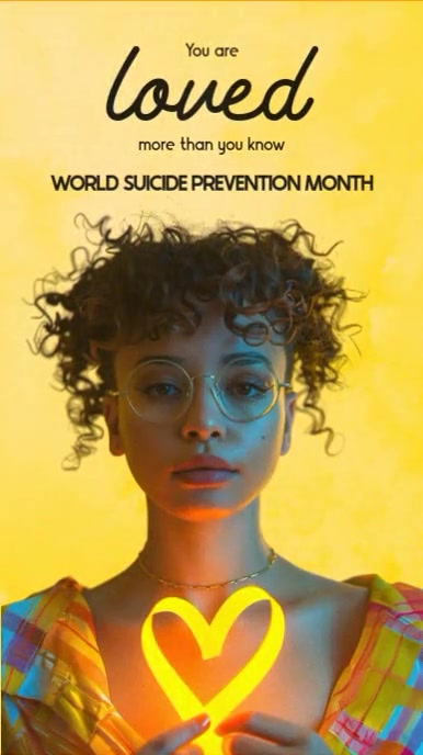 Yellow Modern & Minimal Suicide Prevention Instagram Story template