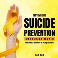 Yellow Modern & Minimal Suicide Prevention Instagram Post template