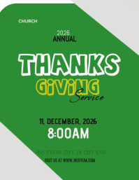 Yellow Modern & Minimal Thanks Flyer (us Letter) template