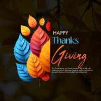 Black Thanksgiving Celebration Instagram 帖子 Template