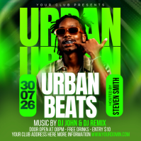 Yellow Modern & Minimal Urban Music Event Instagram Post template