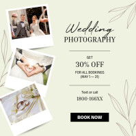 Yellow Modern & Minimal Wedding  Photography Services Promo Instagram Post template