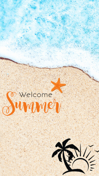 Yellow Modern & Minimal Welcome Summer Instagram Story template