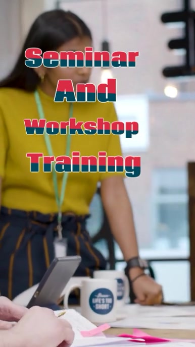 Yellow Modern & Minimal Workshop Training And Seminar Template Instagram Reel