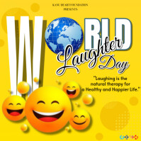 Yellow Modern & Minimal World Laughter Day Instagram Post template